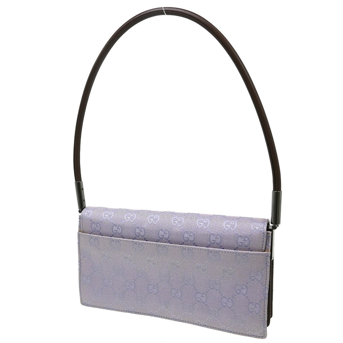 Gucci Vintage Shoulder Bag Gg Canvas And Leather Purple Canvas Handbag ( )