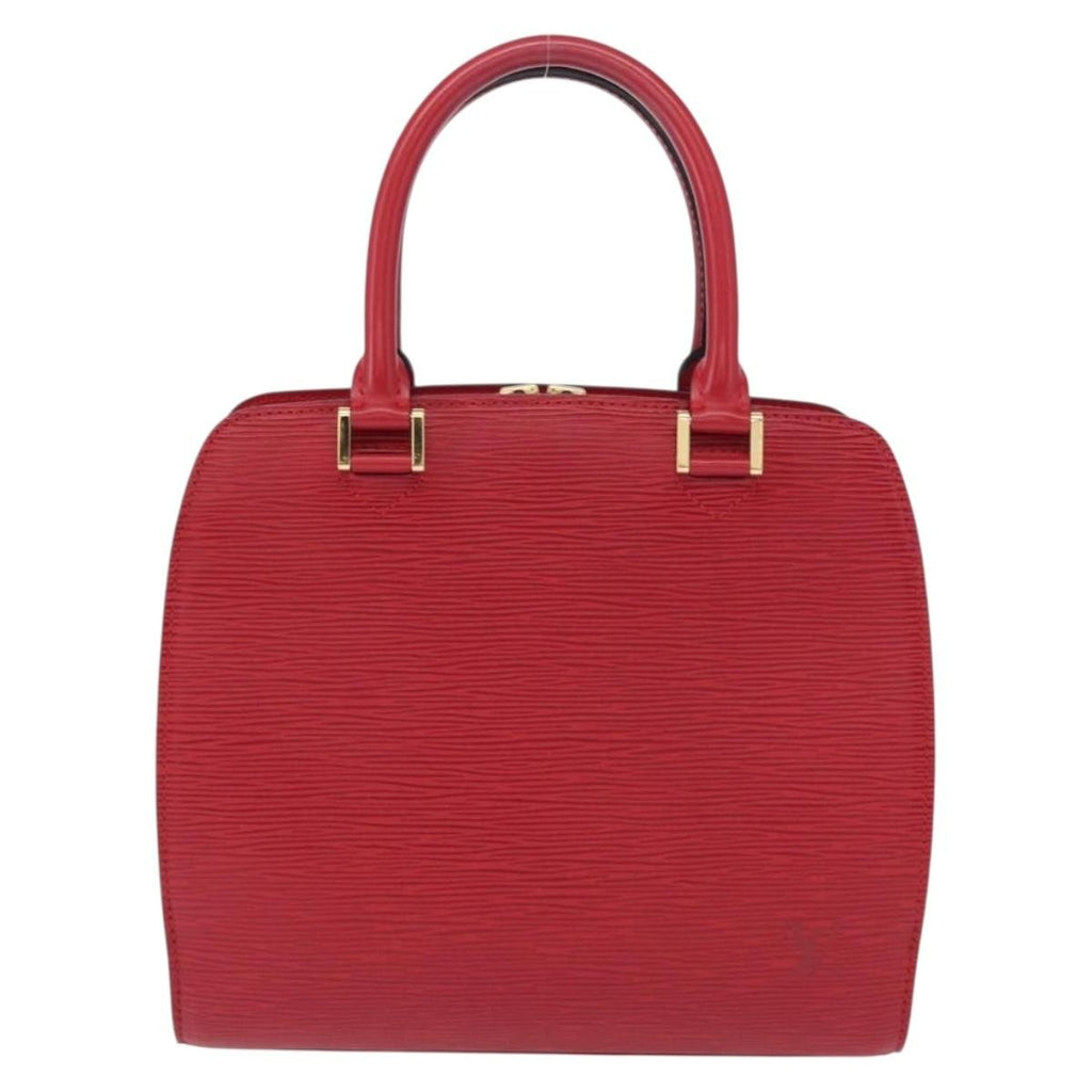 Louis Vuitton Pont Neuf Handbag Epi Leather Red Leather Handbag (Authentic  )