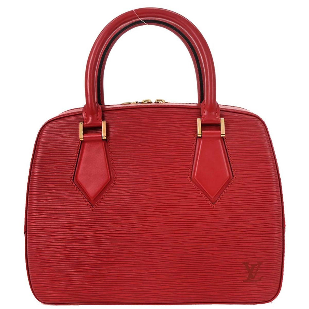 Louis Vuitton Sablons Handbag Epi Leather Red Leather Handbag (Authentic  )