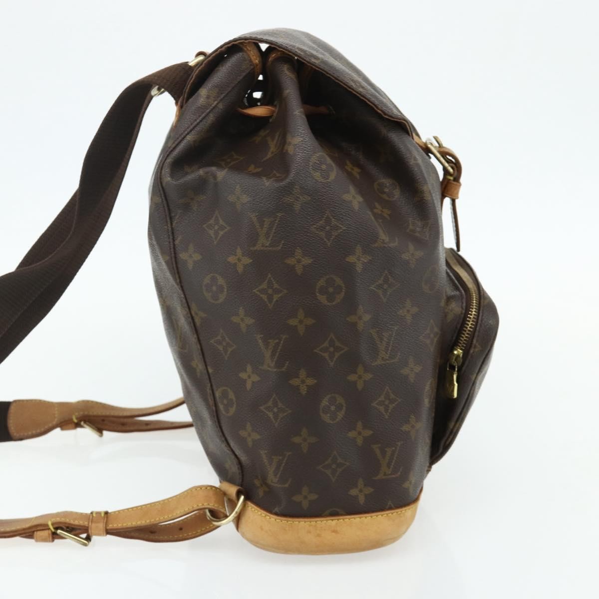 Louis Vuitton Vintage Montsouris Backpack Monogram Canvas Brown Canvas Backpack Bag ( )