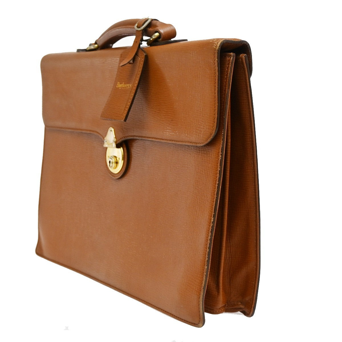 Burberry Dk88 Briefcase Bag Leather Brown Leather Briefcase Bag ( )