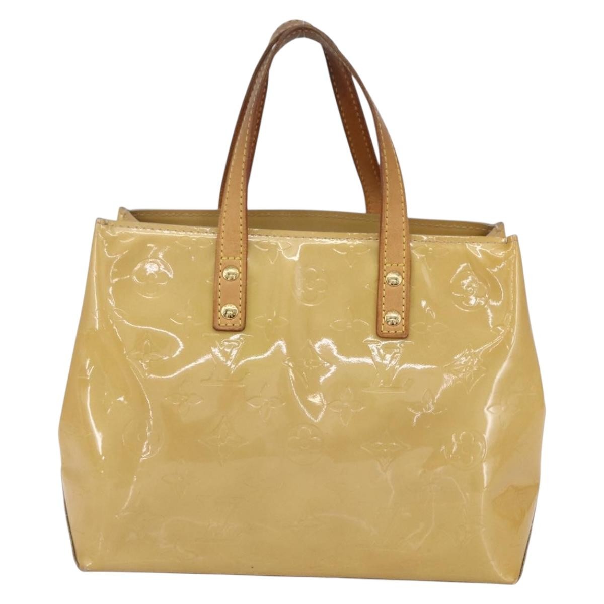 Louis Vuitton Reade Handbag Monogram Vernis Beige Patent_Leather Handbag (Authentic  )