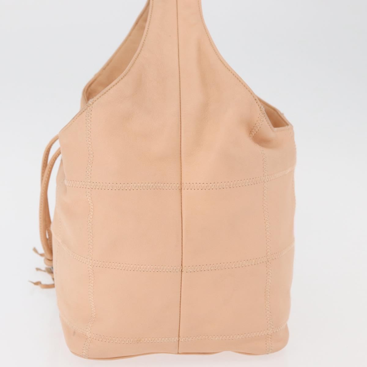 Chanel Square Stitch Tassel Hobo Quilted Leather Pink Leather Handbag ( )