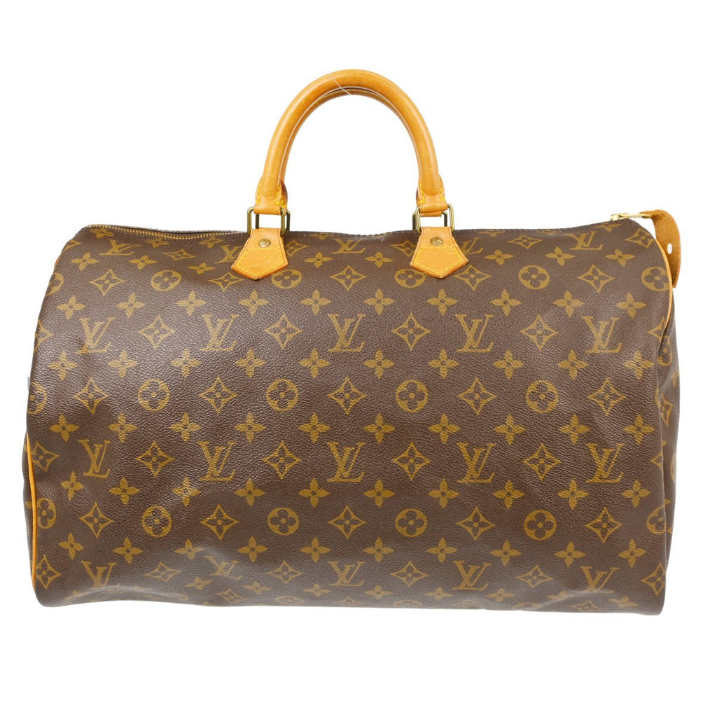 Louis Vuitton Speedy Handbag Monogram Canvas Brown Canvas Handbag ( )