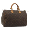 Louis Vuitton Speedy Handbag Monogram Canvas Brown Canvas Handbag ( )