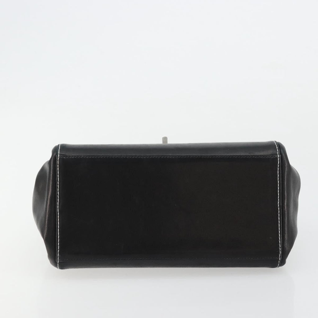 Chanel Chocolate Bar Accordion Reissue Flap Bag Quilted Lambskin Black Leather Handbag ( )