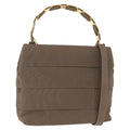 Salvatore Ferragamo Vala Handbag Canvas Beige Canvas Handbag (Authentic  )