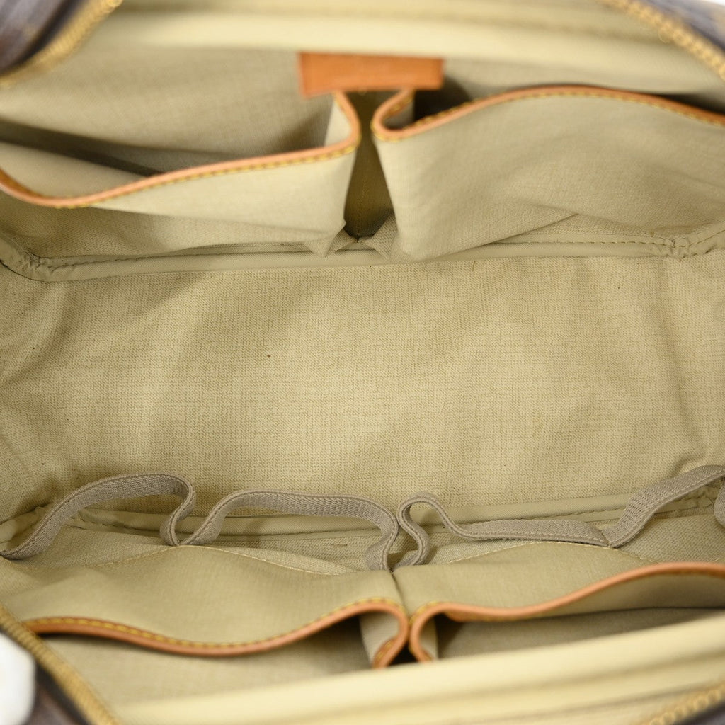 Louis Vuitton Deauville Handbag Monogram Canvas Brown Canvas Handbag (Authentic  )