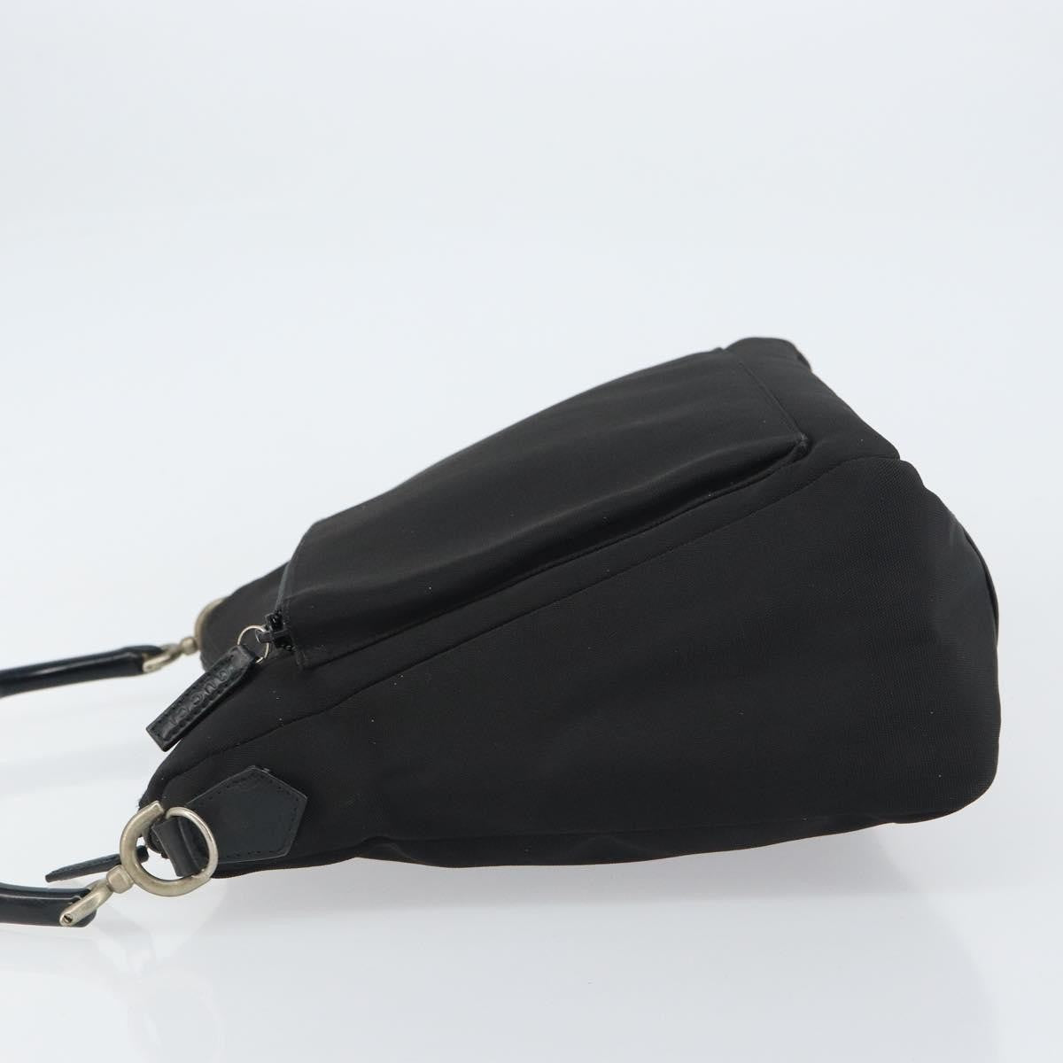 Gucci Vintage Bamboo Handle Bag Nylon Black Nylon Handbag ( )