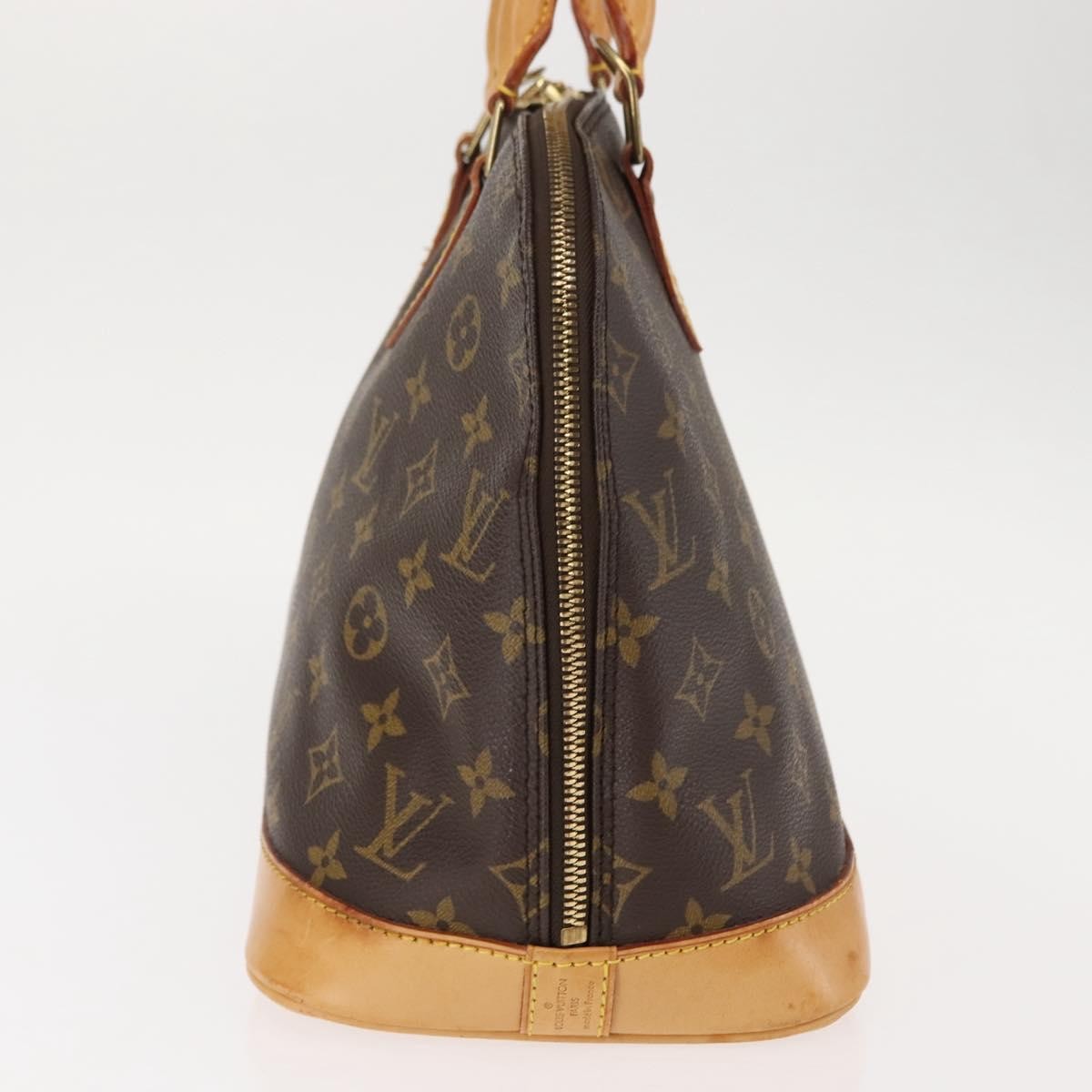 Louis Vuitton Alma Handbag Monogram Canvas Brown Canvas Handbag (Authentic  )
