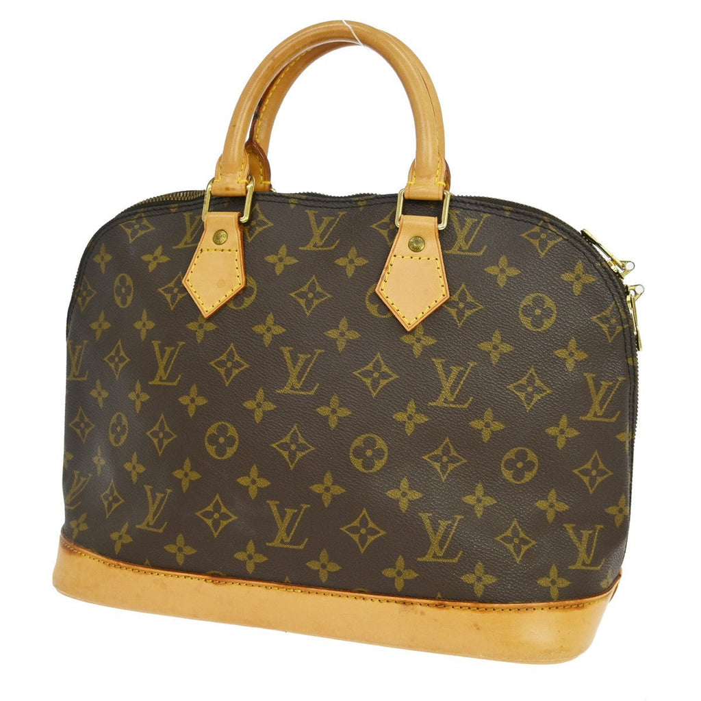 Louis Vuitton Alma Handbag Monogram Canvas Brown Canvas Handbag ( )