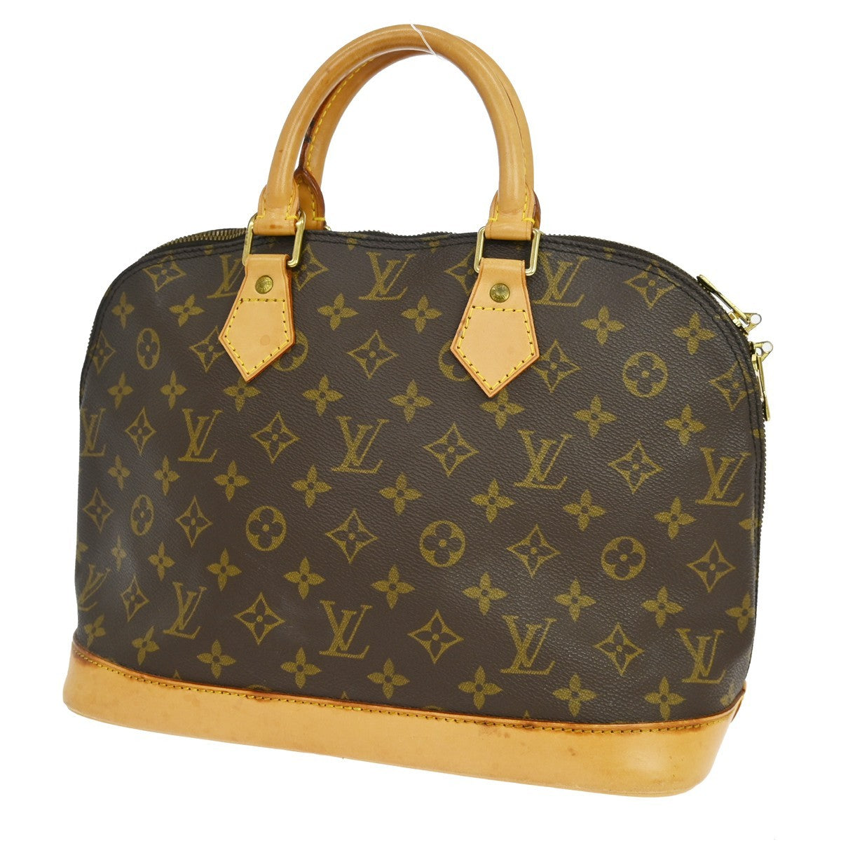 Louis Vuitton Alma Handbag Monogram Canvas Brown Canvas Handbag ( )