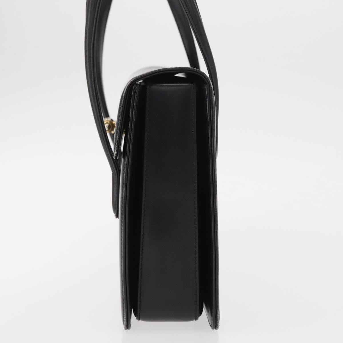 Gucci Vintage Handbag Leather Black Leather Handbag (Authentic  )