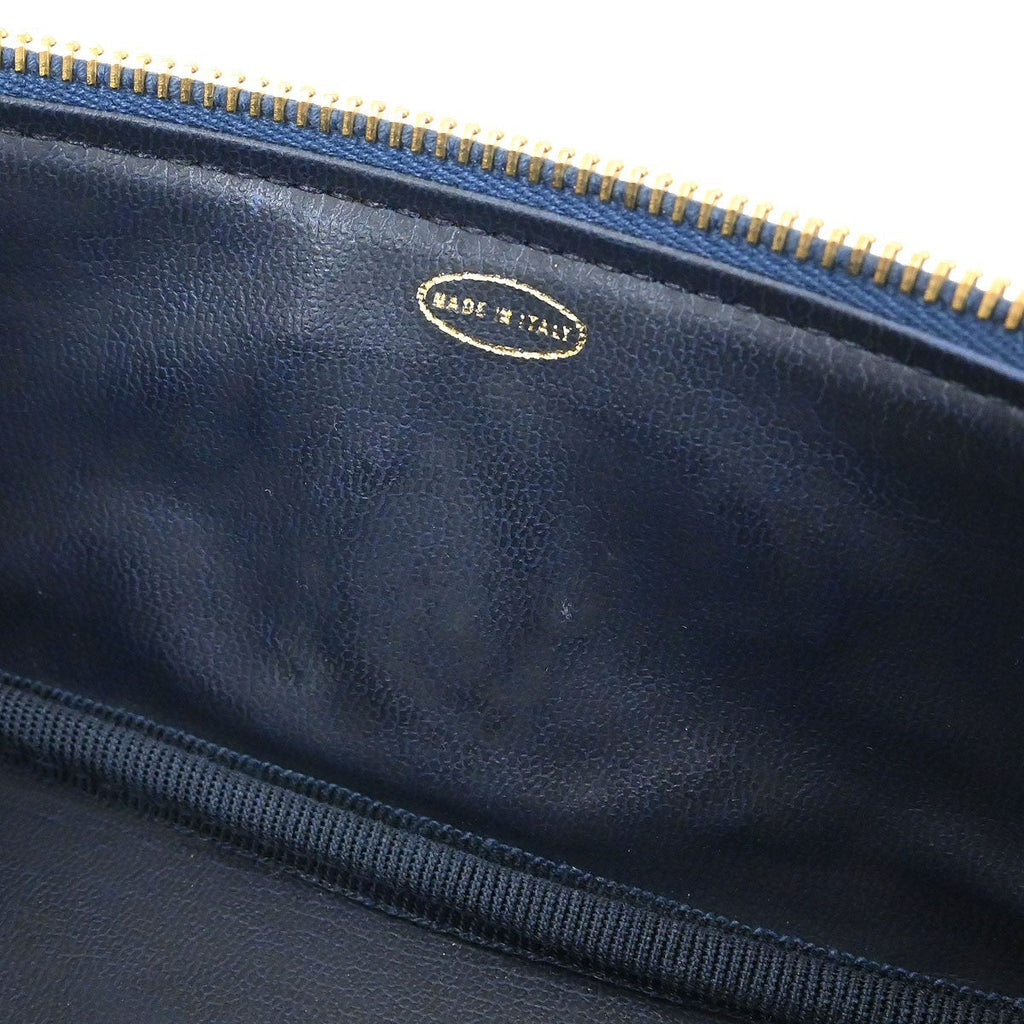 Chanel Vintage Timeless Cosmetic Case Denim Blue Denim_Jeans Handbag (Authentic  )