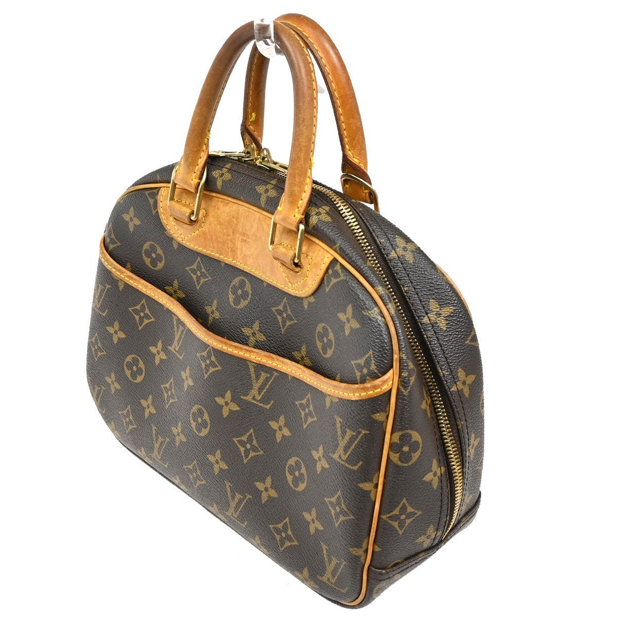 Louis Vuitton Trouville Handbag Monogram Canvas Brown Canvas Handbag (Authentic  )