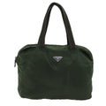 Prada Bowling Shoulder Bag Tessuto Khaki Nylon Handbag (Authentic  )