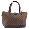 Louis Vuitton Hyde Park Handbag Damier With Leather Brown Canvas Handbag (Authentic  )