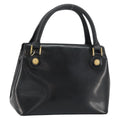 Versace Vintage Handbag Leather Black Leather Handbag (Authentic  )