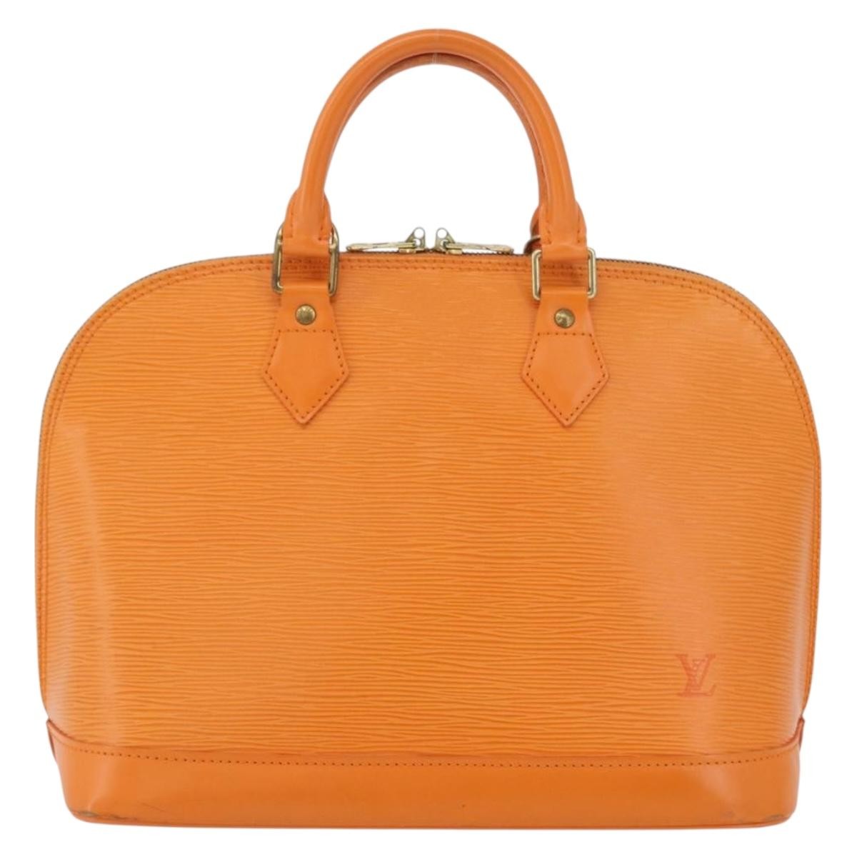 Louis Vuitton Alma Handbag Epi Leather Orange Leather Handbag (Authentic  )