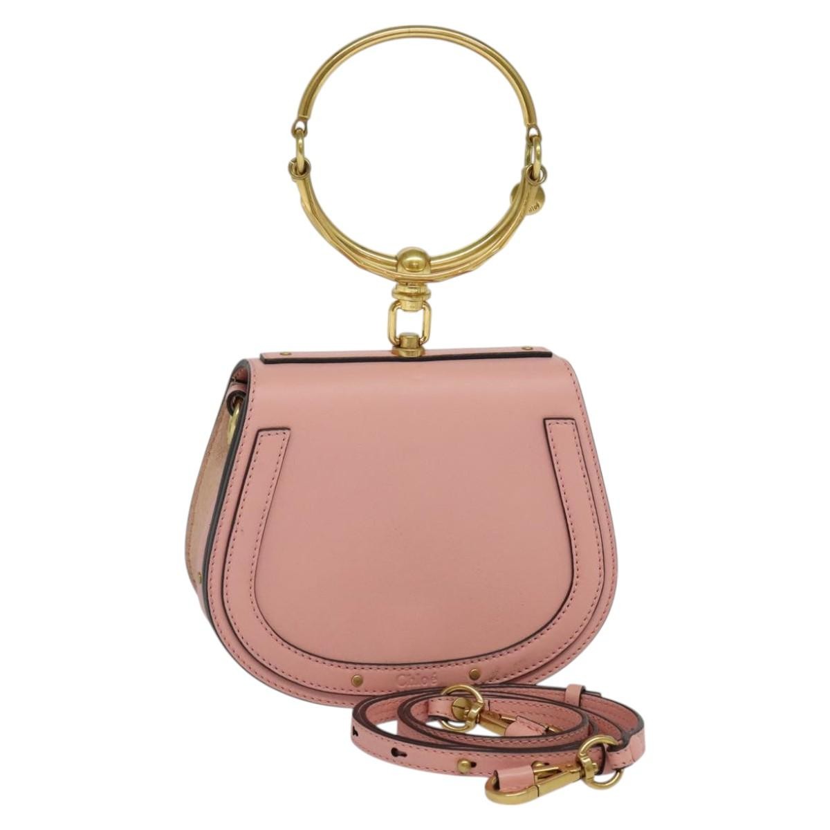 Chloe Nile Crossbody Bag Leather Pink Leather Handbag ( )
