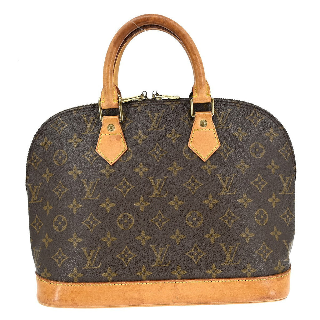 Louis Vuitton Alma Handbag Monogram Canvas Brown Canvas Handbag ( )