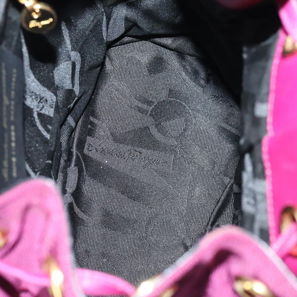 Salvatore Ferragamo Vala Backpack Canvas Purple Canvas Backpack Bag (Authentic  )