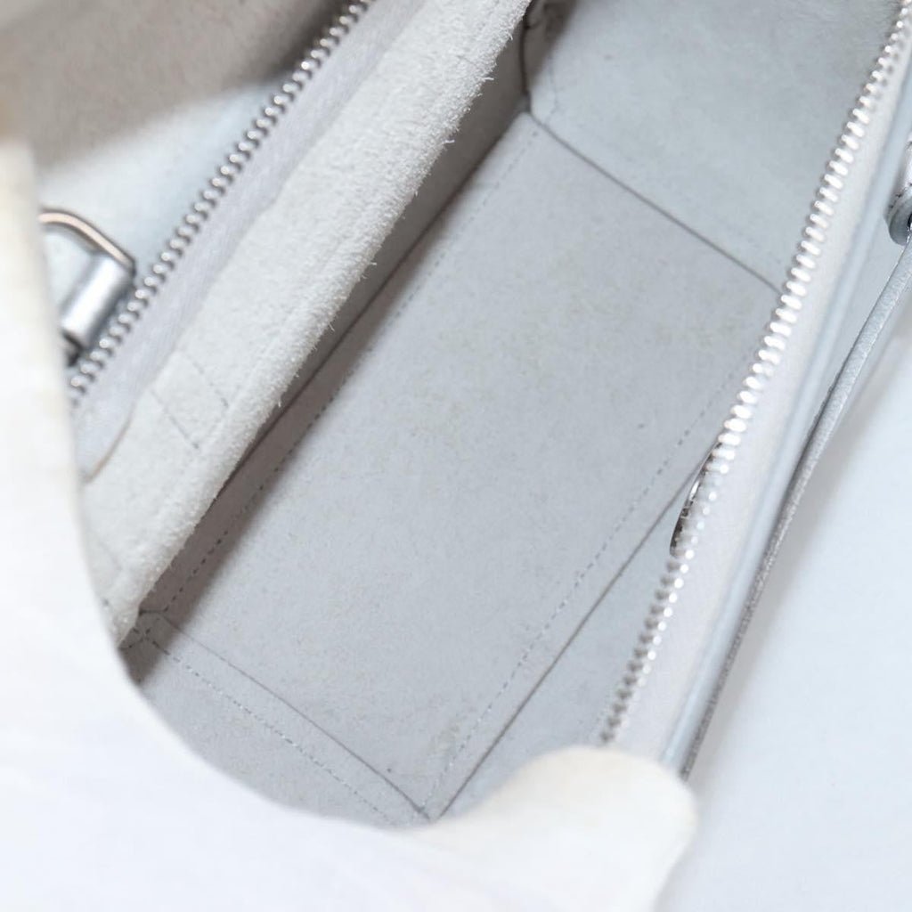 Celine Belt Bag Textured Leather Silver Leather Handbag (Authentic  )