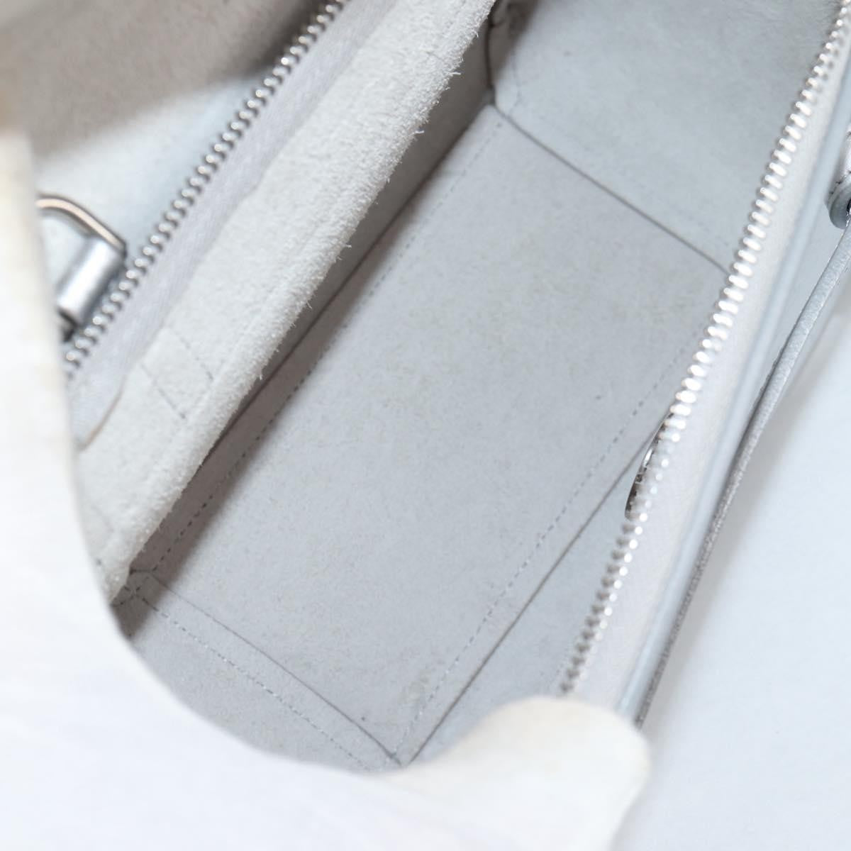 Celine Belt Bag Textured Leather Silver Leather Handbag (Authentic  )