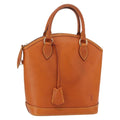 Louis Vuitton Lockit Handbag Nomade Leather Brown Leather Handbag (Authentic  )