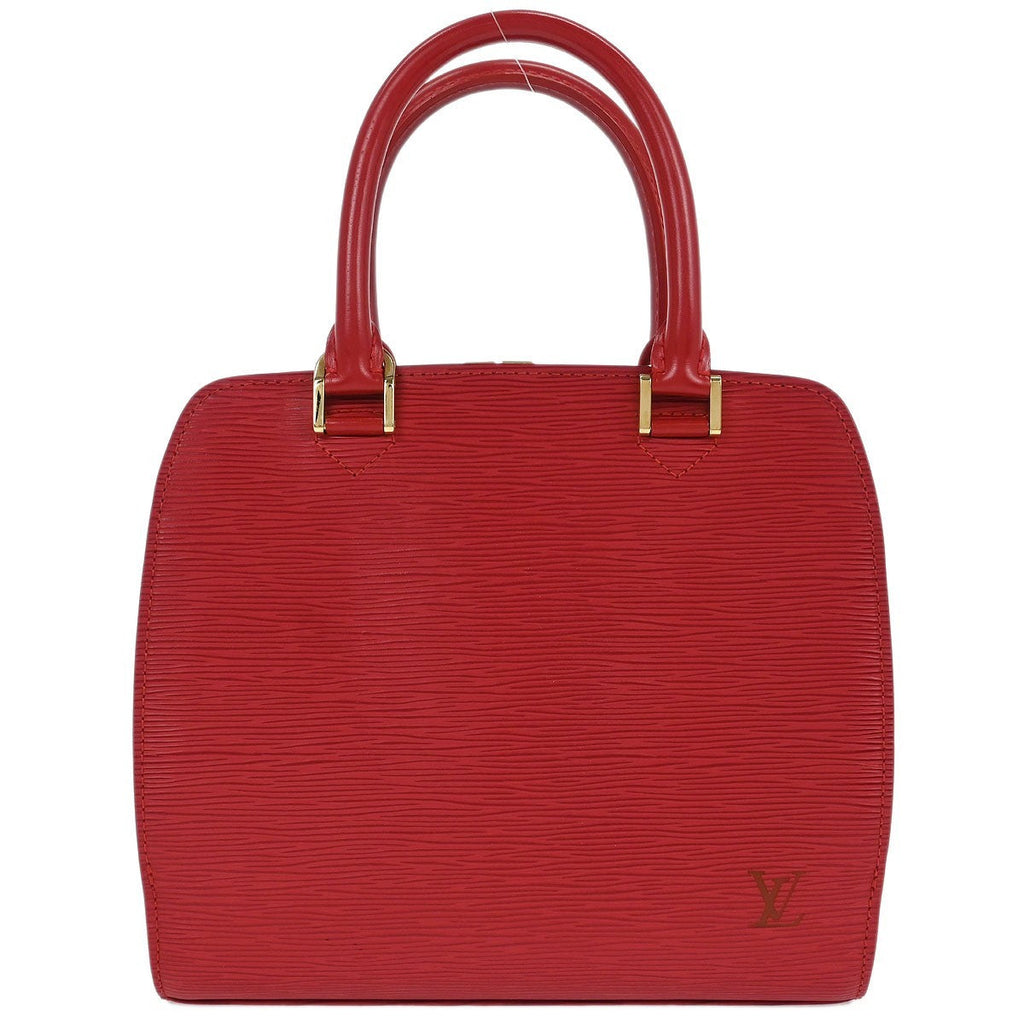 Louis Vuitton Pont Neuf Handbag Epi Leather Red Leather Handbag (Authentic  )