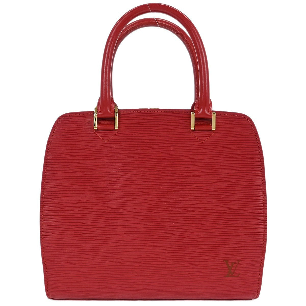 Louis Vuitton Pont Neuf Handbag Epi Leather Red Leather Handbag (Authentic  )