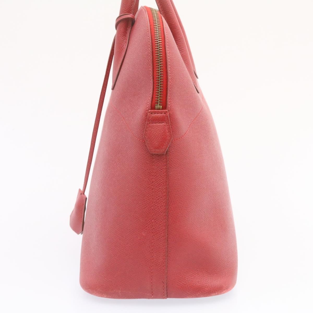 Hermes Bolide Bag Box Calf Red Leather Handbag (Authentic  )