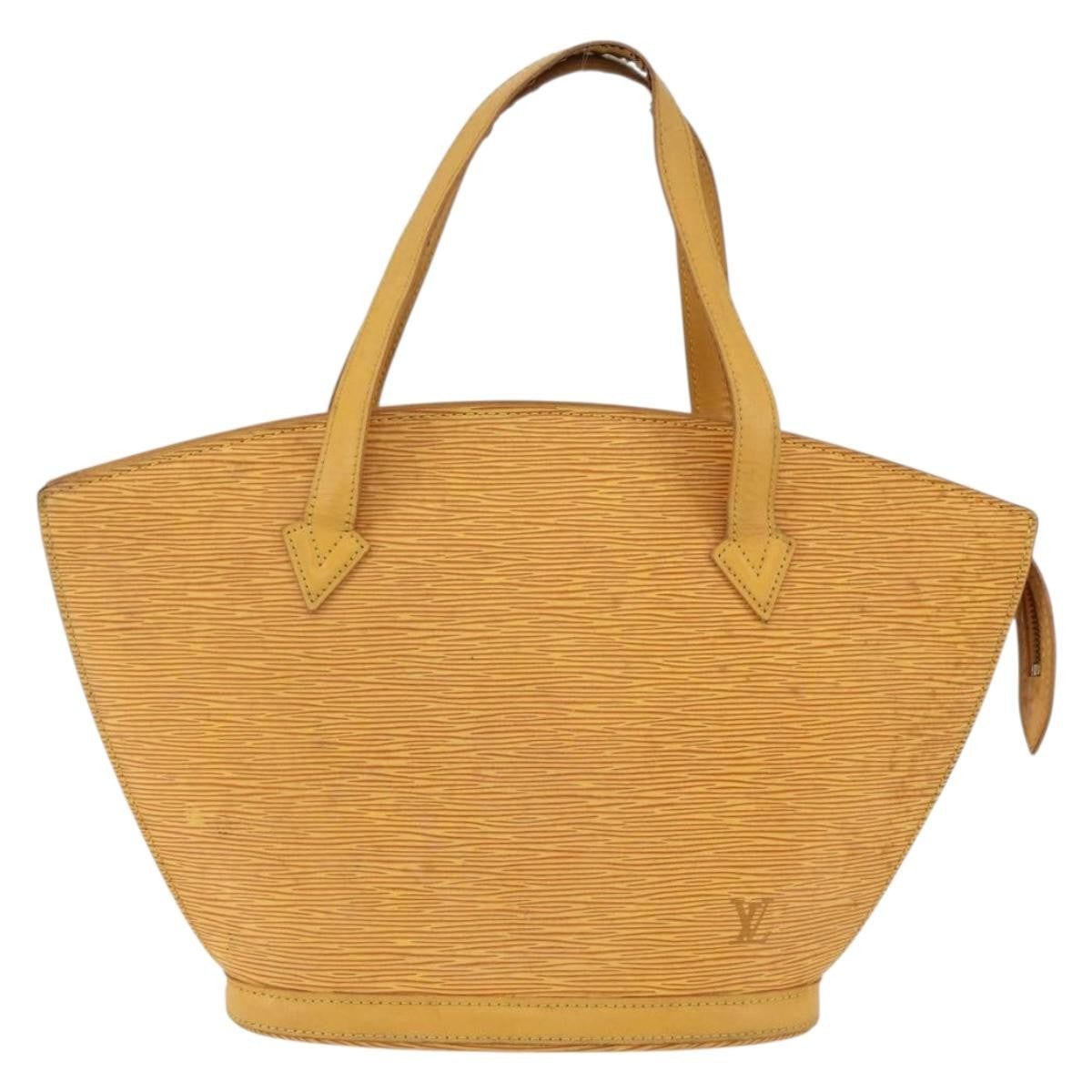 Louis Vuitton Saint Jacques Handbag Epi Leather Yellow Leather Handbag (Authentic  )