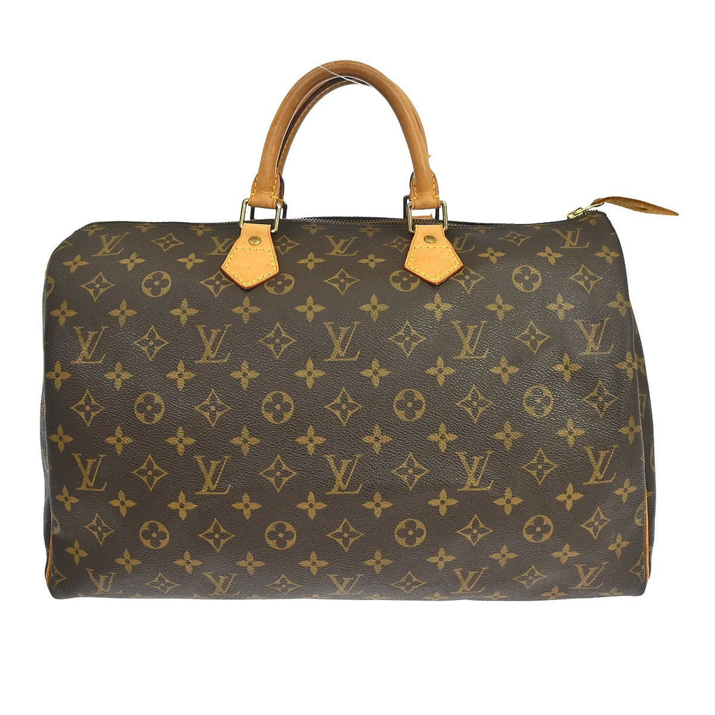 Louis Vuitton Speedy Handbag Monogram Canvas Brown Canvas Handbag ( )
