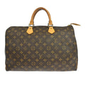 Louis Vuitton Speedy Handbag Monogram Canvas Brown Canvas Handbag ( )