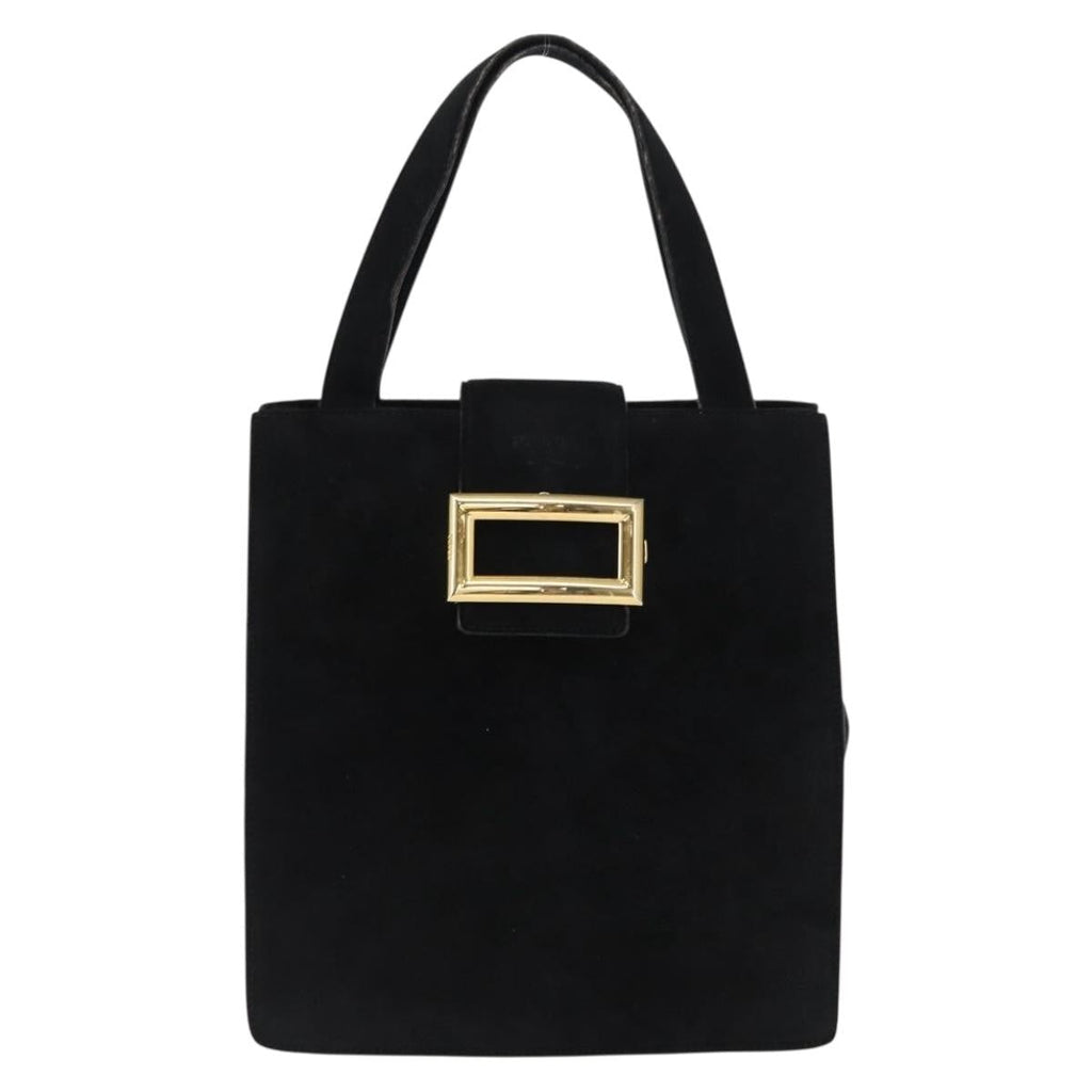 Prada Vintage Handbag Suede Black Suede Handbag (Authentic  )