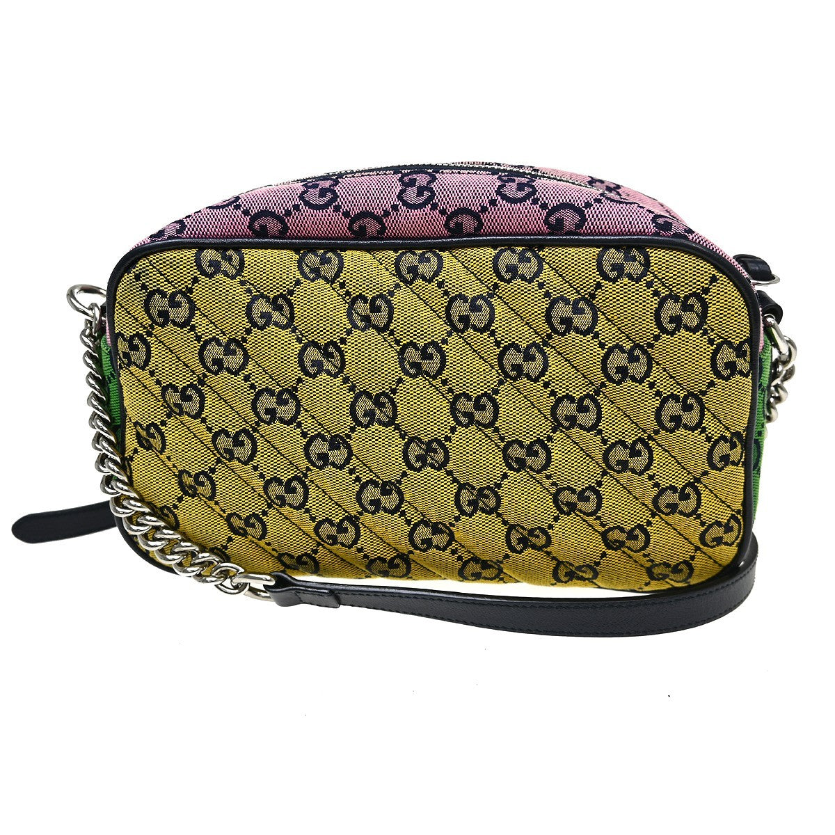 Gucci Gg Marmont Camera Bag Canvas Multicolour Canvas Handbag ( )