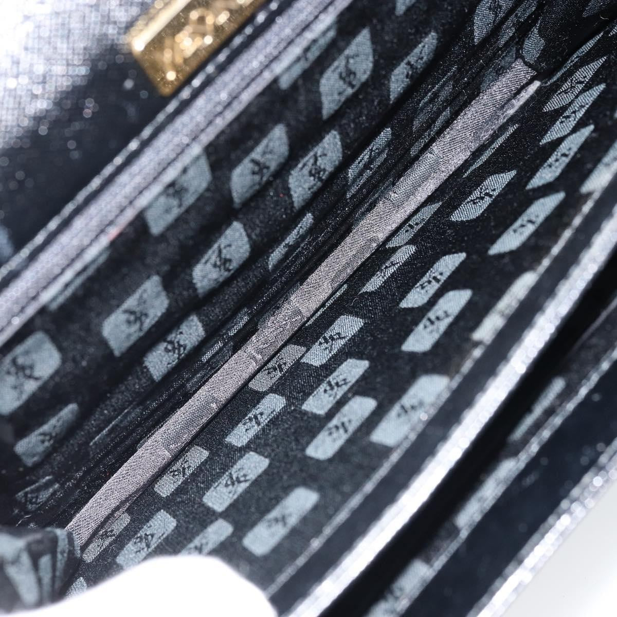 Saint Laurent Vintage Handbag Leather Black Leather Handbag (Authentic  )