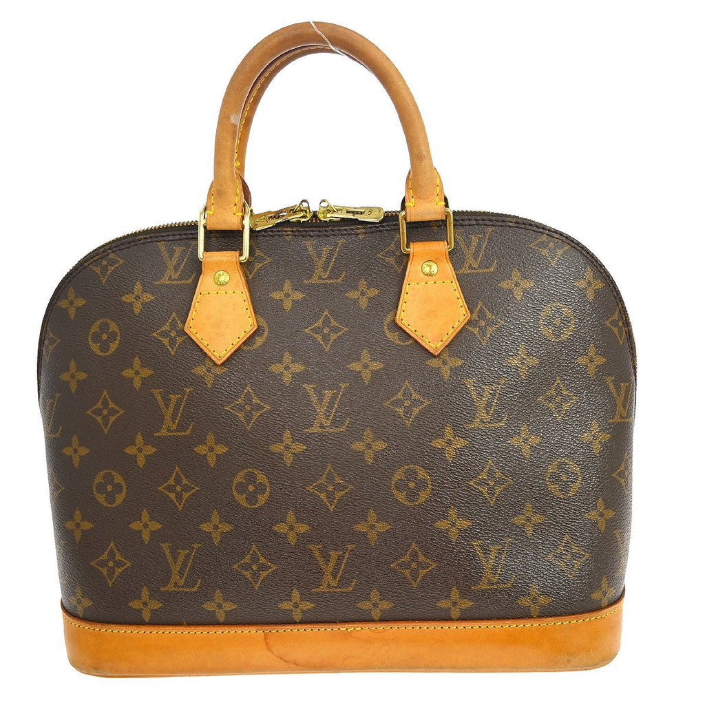 Louis Vuitton Alma Handbag Monogram Canvas Brown Canvas Handbag ( )