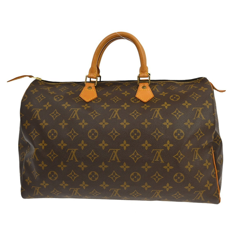Louis Vuitton Speedy Handbag Monogram Canvas Brown Canvas Handbag ( )