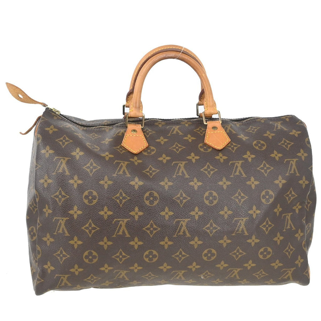 Louis Vuitton Speedy Handbag Monogram Canvas Brown Canvas Handbag ( )