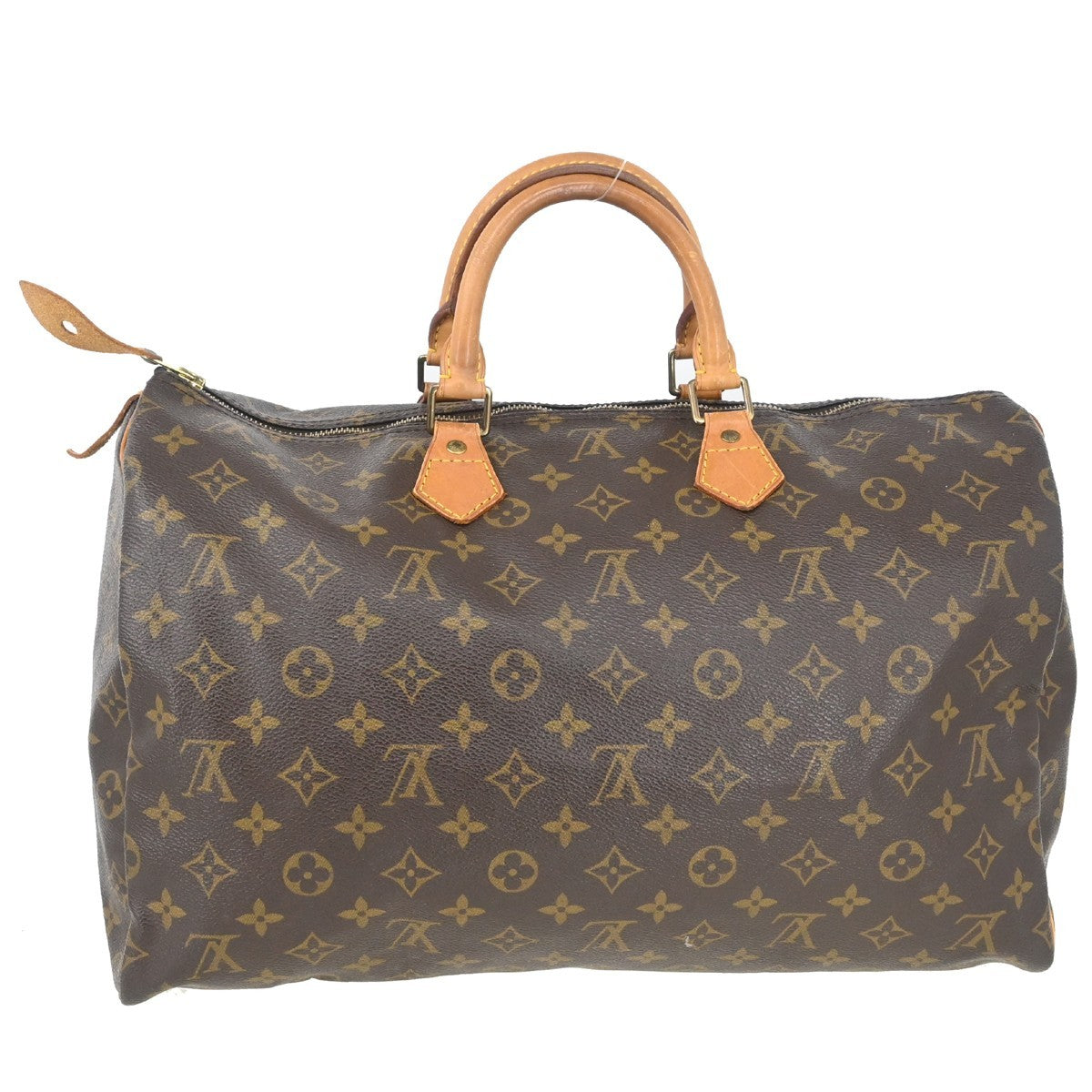 Louis Vuitton Speedy Handbag Monogram Canvas Brown Canvas Handbag ( )