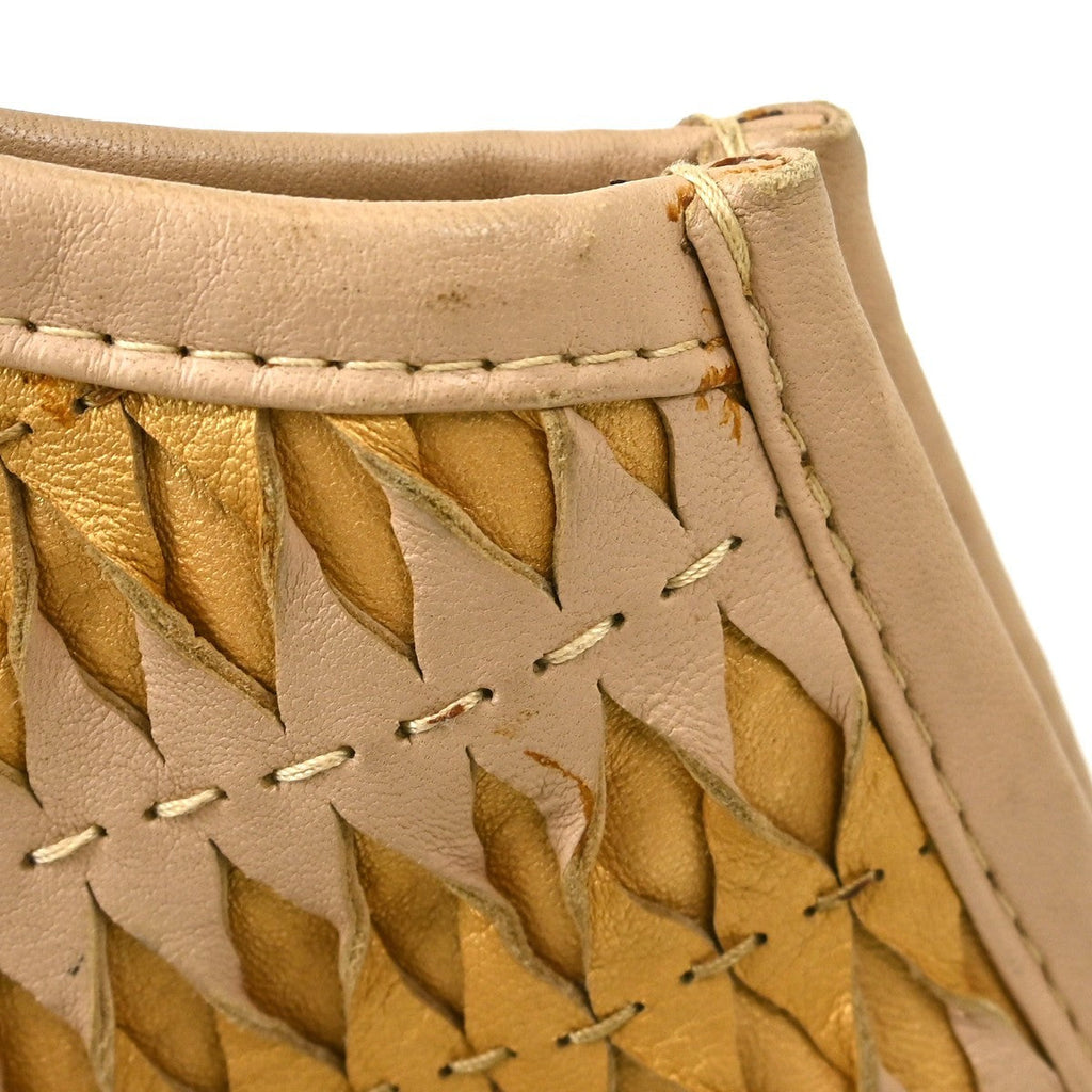 Christian Dior Diorita Tote Leather Beige Leather Handbag ( )
