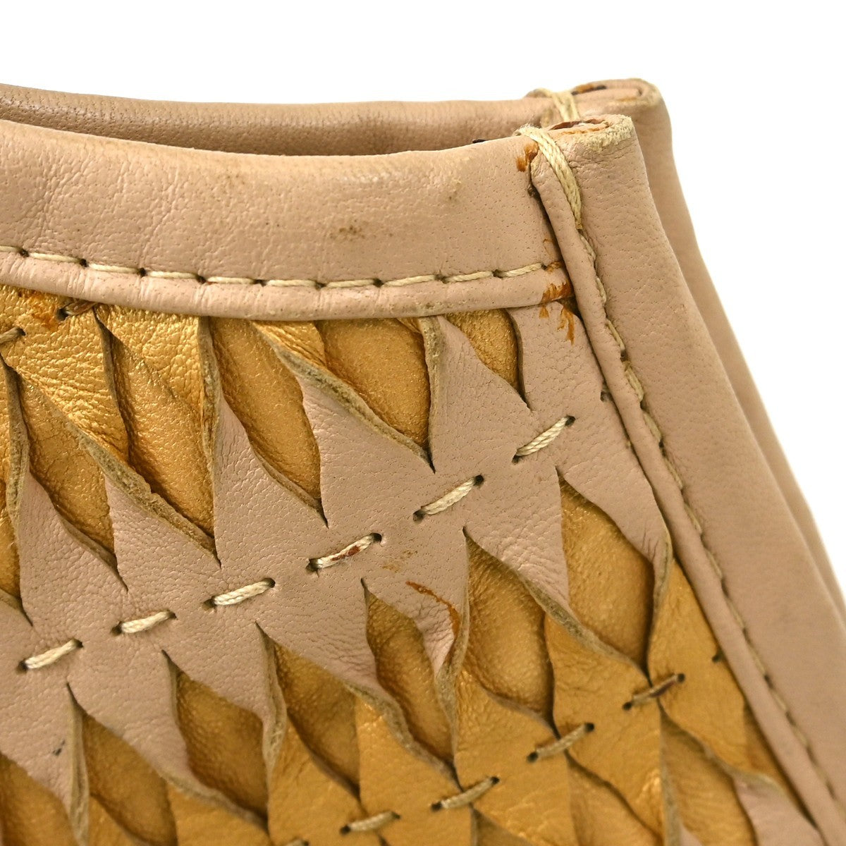 Christian Dior Diorita Tote Leather Beige Leather Handbag ( )