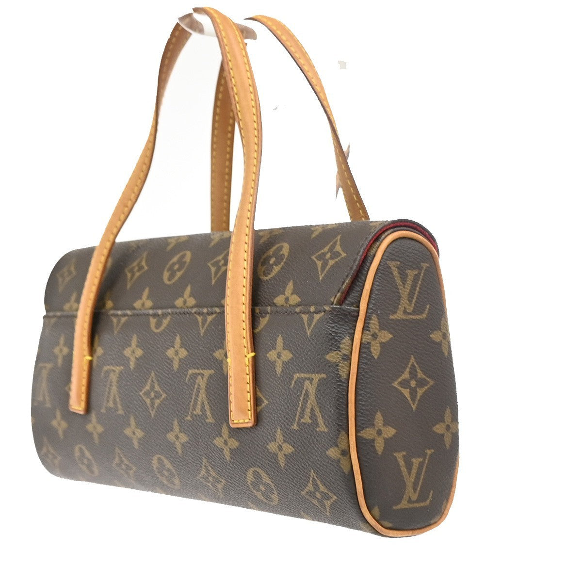 Louis Vuitton Sonatine Handbag Monogram Canvas Brown Canvas Handbag ( )