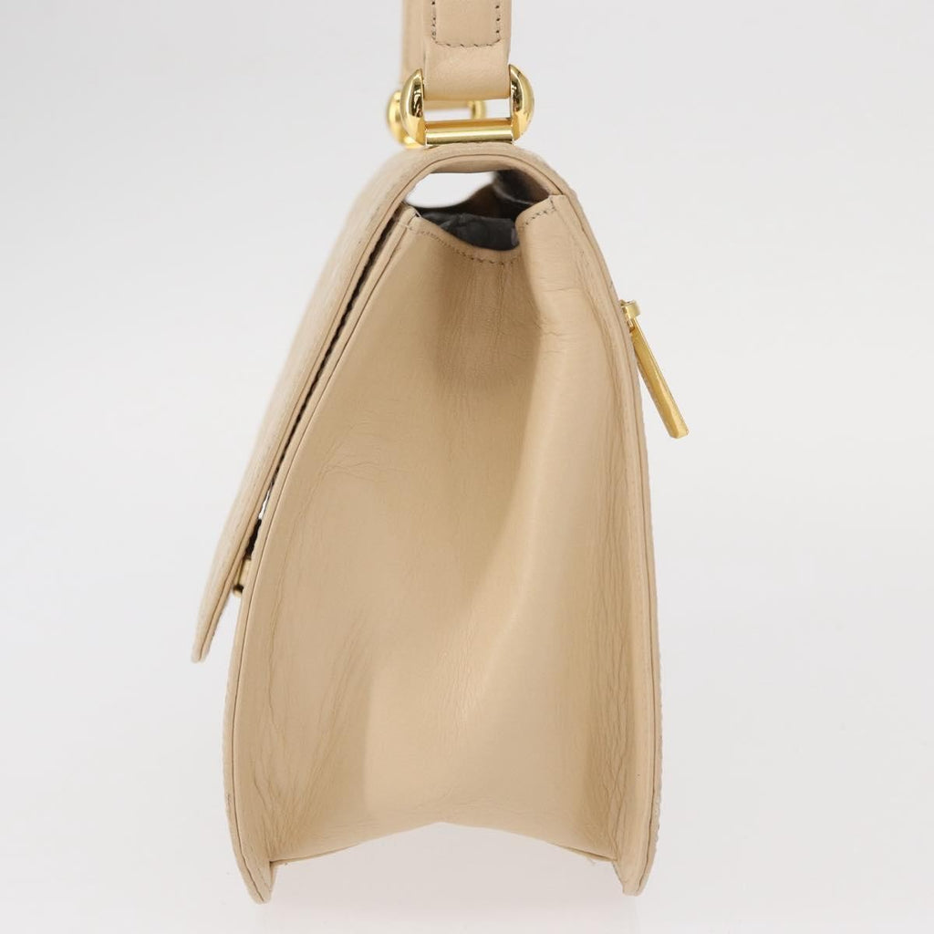 Balenciaga Vintage Handbag Leather Beige Leather Handbag (Authentic  )