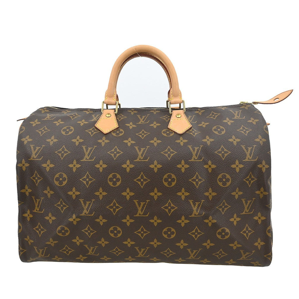 Louis Vuitton Speedy Handbag Monogram Canvas Brown Canvas Handbag ( )