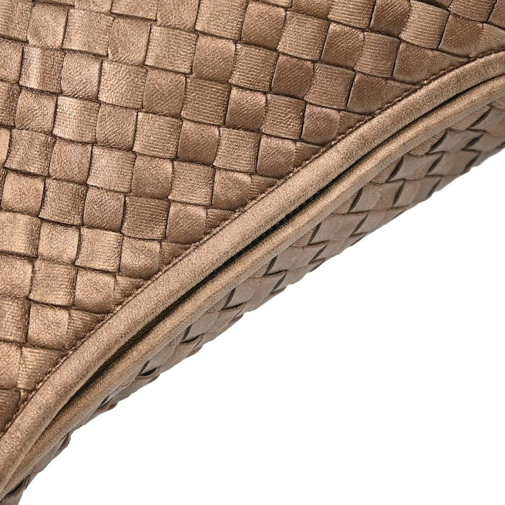 Bottega Veneta Intrecciato Handbag Leather Metallic Leather Handbag ( )