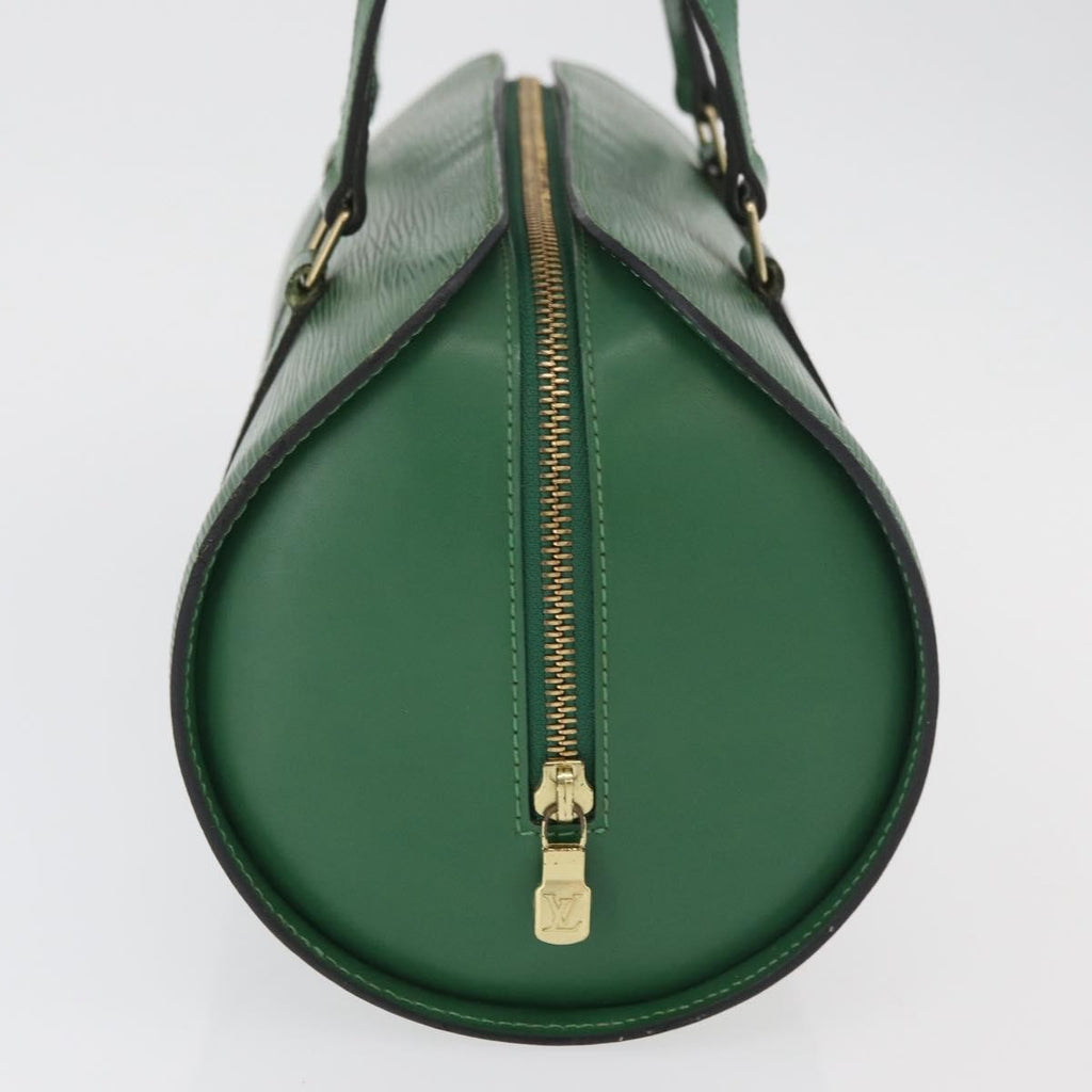 Louis Vuitton Soufflot Handbag Epi Leather Green Leather Handbag (Authentic  )