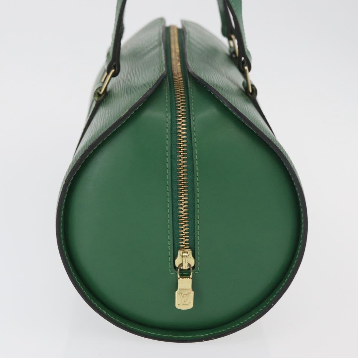 Louis Vuitton Soufflot Handbag Epi Leather Green Leather Handbag (Authentic  )